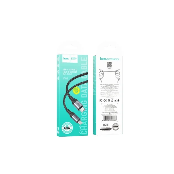 کابل شارژ 60 وات دو سر Type-C هوکو مدل X102