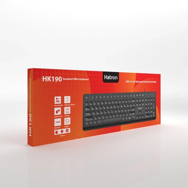 کیبورد سیمی هترون مدل HK190
