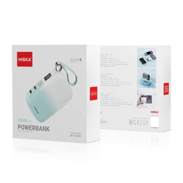 پاوربانک 10000 میلی آمپر هیسکا مدل HP-125PD