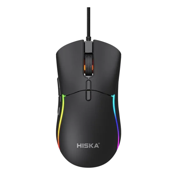 موس گیمینگ سیمی RGB هیسکا مدل HX-MOG340