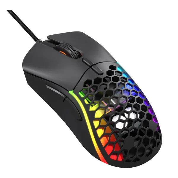 موس گیمینگ سیمی RGB هیسکا مدل HX-MOG340