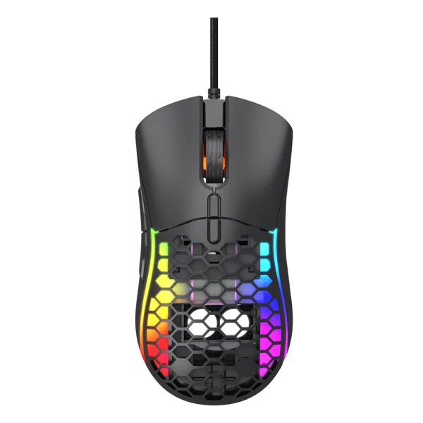 موس گیمینگ سیمی RGB هیسکا مدل HX-MOG340