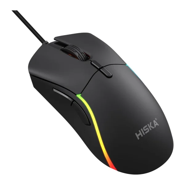 موس گیمینگ سیمی RGB هیسکا مدل HX-MOG340