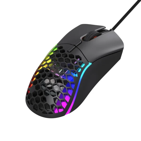 موس گیمینگ سیمی RGB هیسکا مدل HX-MOG340