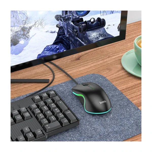 موس گیمینگ سیمی RGB هوکو مدل GM19