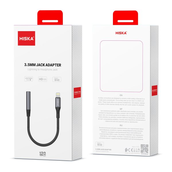 تبدیل لایتنینگ به جک 3.5 میلیمتری هیسکا مدل W48
