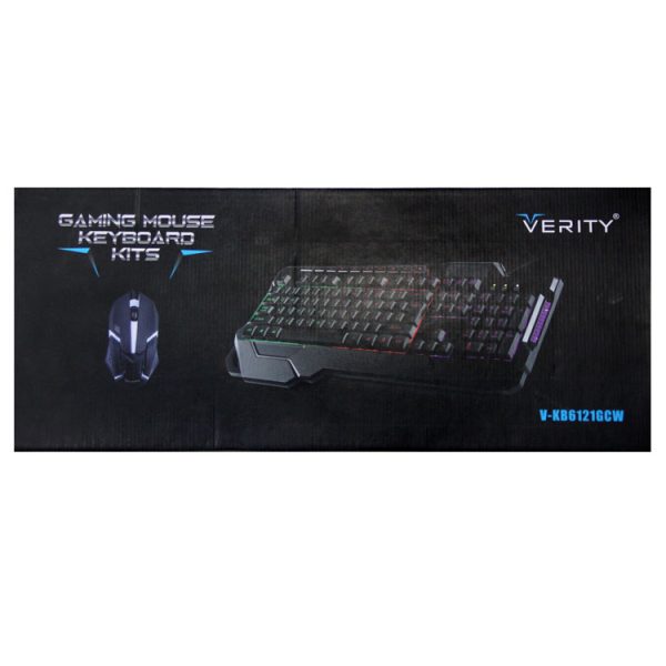 موس و کیبورد گیمینگ سیمی RGB وریتی مدل V-KB6121GCW