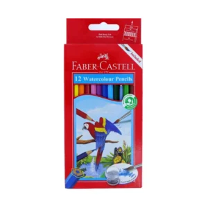 arkayol.ir - مداد رنگی آبرنگی 12 رنگ جعبه مقوایی طرح طوطی فابر کاستل FABERCASTELL