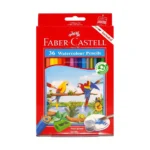 arkayol.ir - مداد رنگی آبرنگی 36 رنگ جعبه مقوایی طرح طوطی فابر کاستل FABERCASTELL