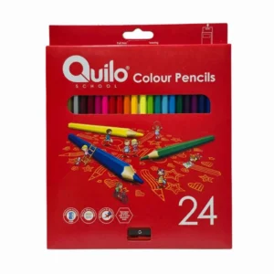 arkayol.ir - مداد رنگی 24 رنگ جعبه مقوایی کویلو Quilo