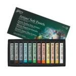 arkayol.ir-پاستل گچی مانگیو 12 رنگ سری گالری آرتیستMungyo SoftPastel